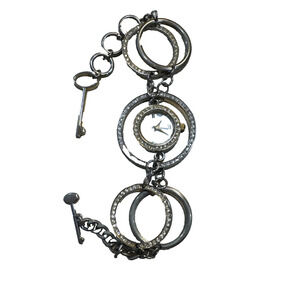Women's rhinestone silver finish fashion dressy/casual wear watch